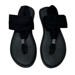 Sanuk Sling ST Sandals - Black Grey, Size 8
